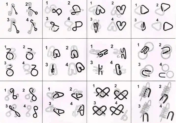 新品解扣十二件套 跨境电商 金属益智解环解扣 智力扣12件套