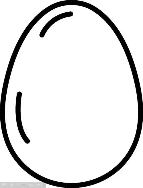 整个新鲜鸡蛋图标轮廓风格