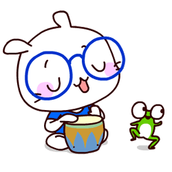 扑克兔gif 小青蛙gif 打鼓gif 跳舞gif