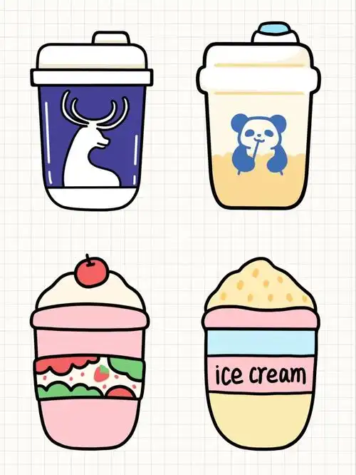 简笔画大全奶茶3