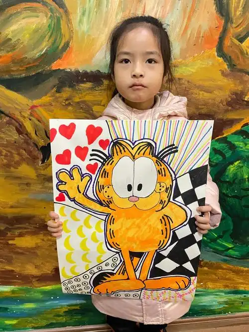 加菲猫儿童画分享
