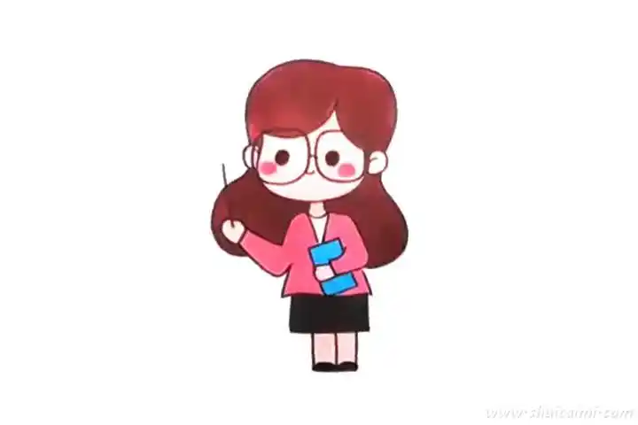 老师怎么画老师简笔画简单又漂亮彩色