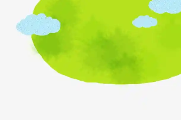 关键词 : 卡通手绘云彩,云朵,绿色,墨迹,水彩画