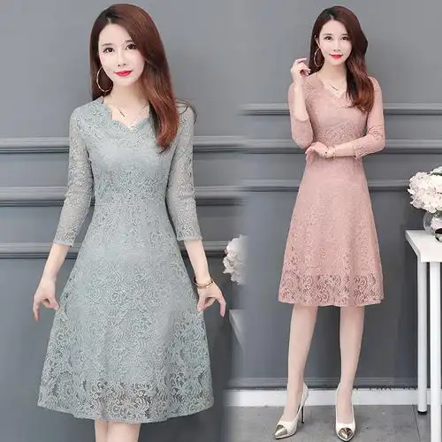 大码新款2019特卖女装正品春京东商城连衣裙秋季收腰显瘦气质潮