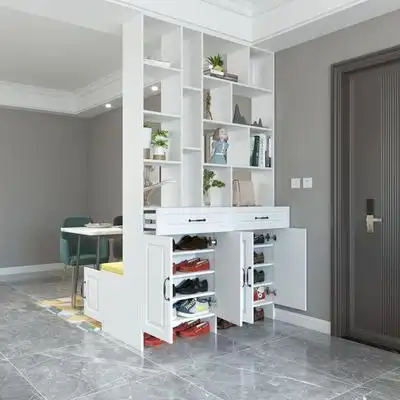 鞋柜卡座一体简约现代入门玄关柜餐边柜定制客厅靠墙装饰隔断门厅