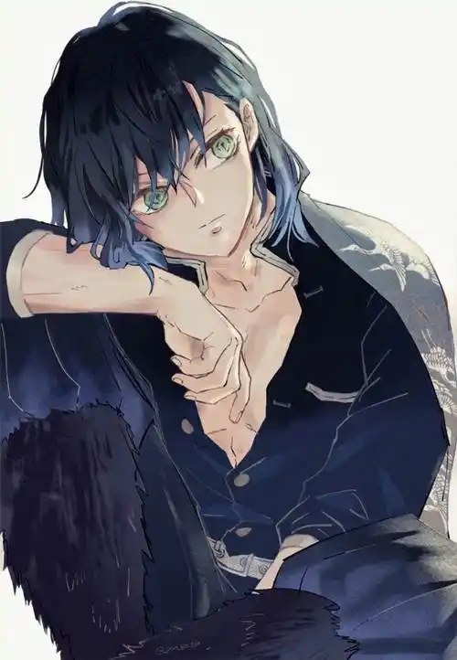 队服伊之助もな的鬼灭之刃插画图片