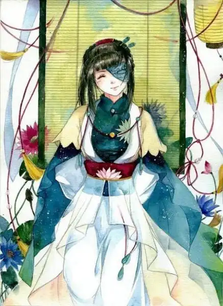 求古风,戴面具的女子素材〒_〒