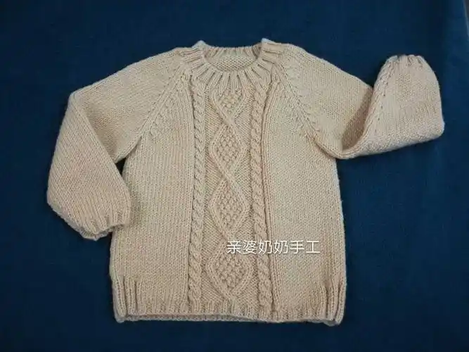 粗针织男童棒针插肩毛衣-编织教程-编织人生