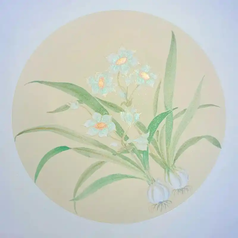 国画水仙花的绘画步骤教程分享.