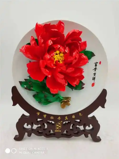 洛阳牡丹瓷唐三彩旅游纪念品河南礼物陶瓷工艺品家居摆件