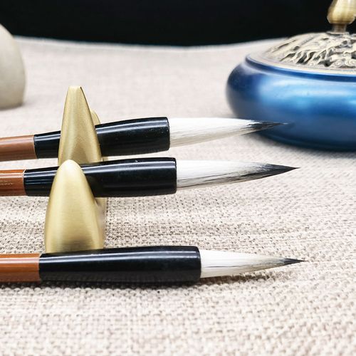 晓舟笔七紫三羊毛笔紫毫兼毫初学者书法国画羊豪毛笔