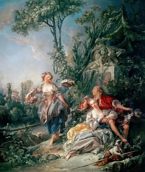 名字公园里的恋人每天认识一幅世界名画