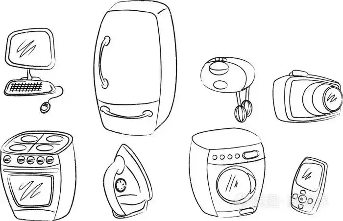 矢量家用电器插画-正版商用图片05dfo9-摄图新视界
