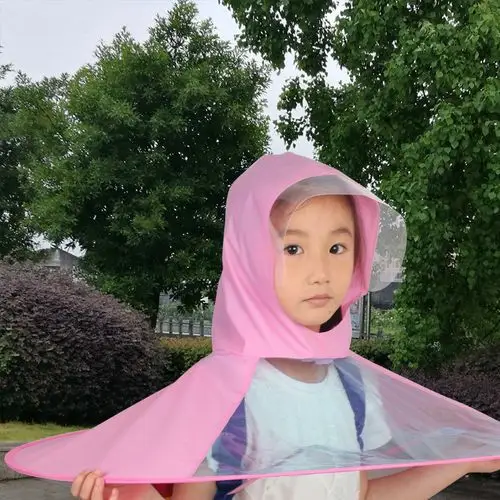 韩版儿童雨披斗篷式雨衣幼儿园宝宝透明头戴伞小学生超轻折叠雨帽图片