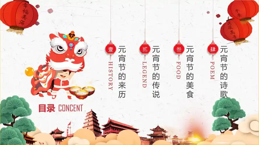 闹元宵传统佳节元宵习俗介绍ppt模板