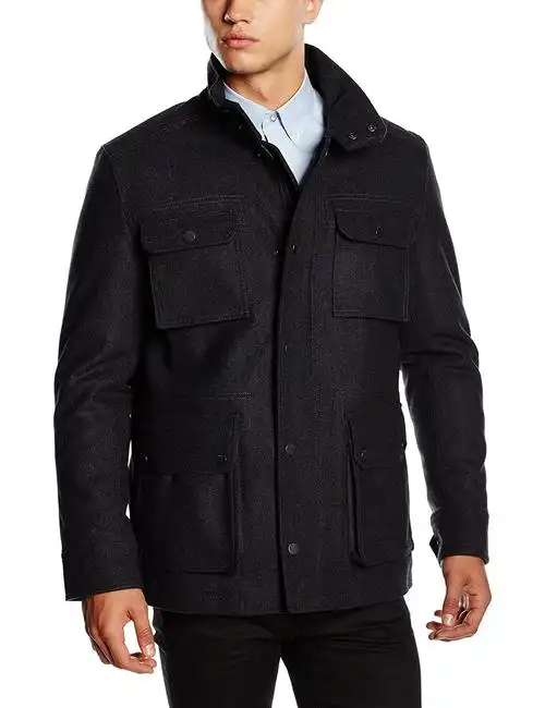 ben sherman 男式麦尔登军装夹克 chimney marl small