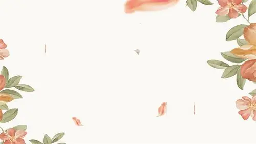 六张卡通花卉图案幻灯片ppt模板素材免费下载