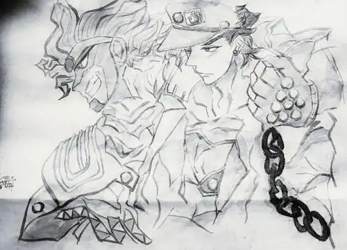 白金之星快叫出你那无敌的承太郎想想办法啊(误) 临摹