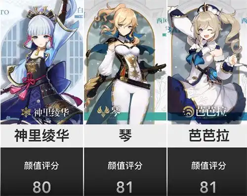 云堇第三名:雷电将军第二名:女主角第一名:刻晴原神女角色颜值排名