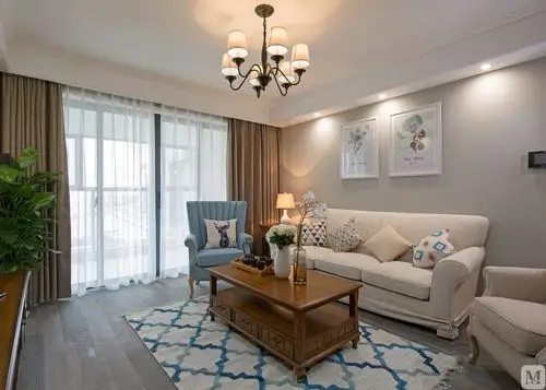 9万111㎡美式二房装修海益国际纽约公寓-红星美凯龙家装效果图