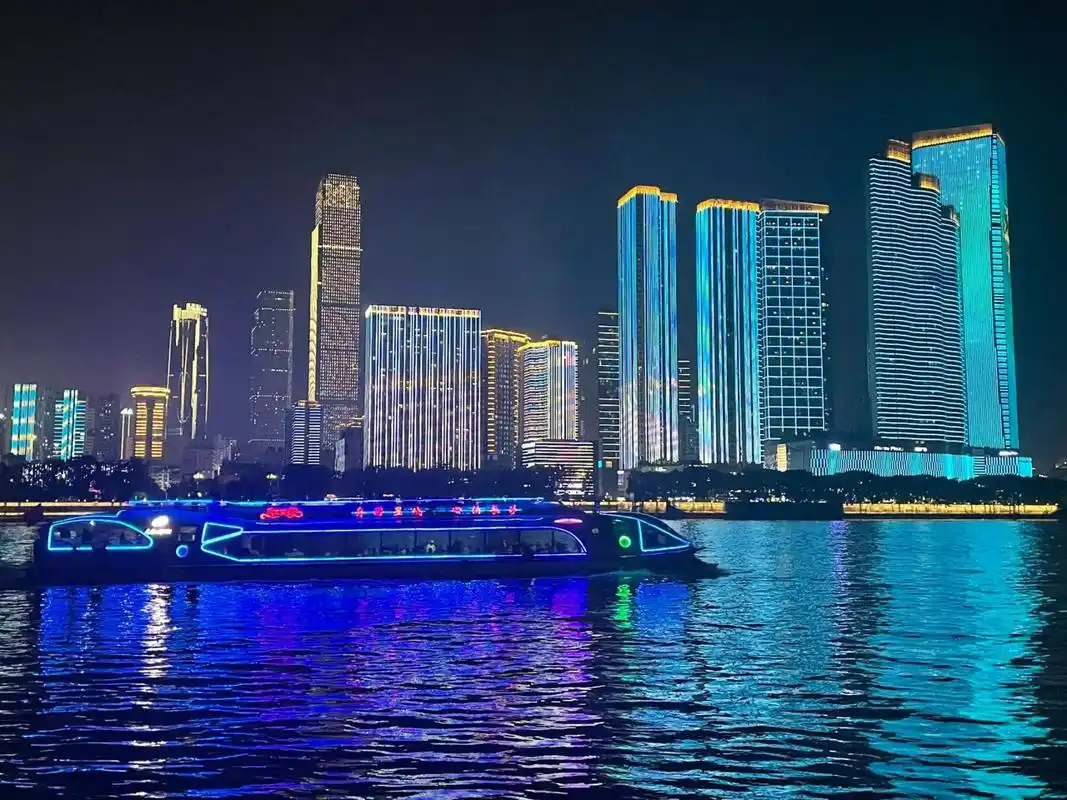 橘子洲-湘江夜景 好看的灯光秀