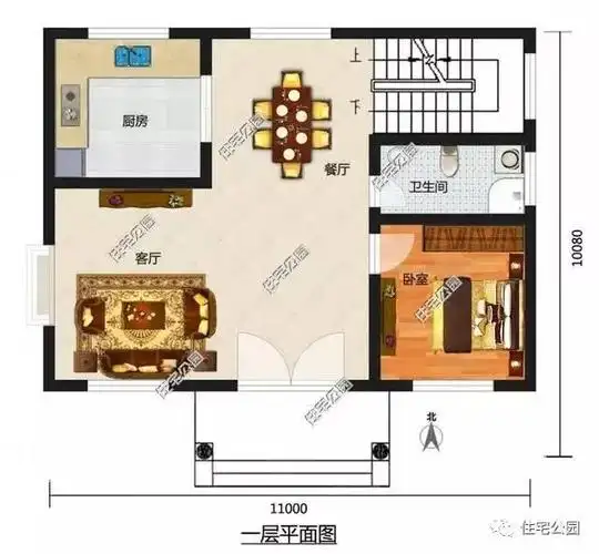 5套农村10x11米户型推荐,最爱第三套别墅设计!