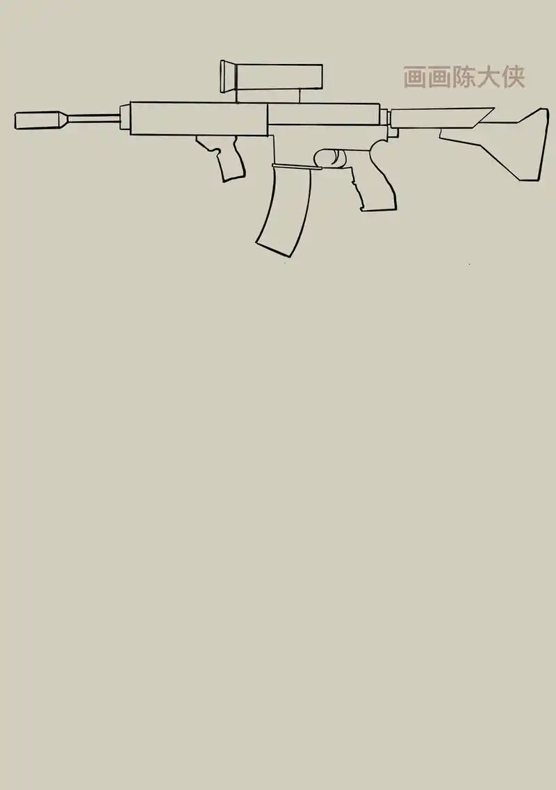 和平精英里面的枪简笔画 - 抖音