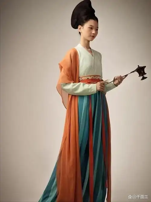 唐朝女子服饰多以襦裙为主,在文明发展的过程中,襦裙的款式也发生了不