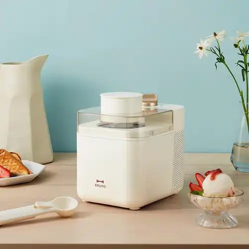 bruno冰淇淋机家用小型全自动水果自助冰激凌机甜筒迷你冰淇淋机