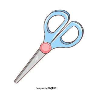 粉红色纹理剪刀卡通