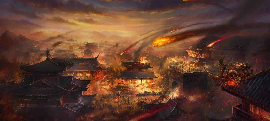 动漫炫酷皇宫背景banne