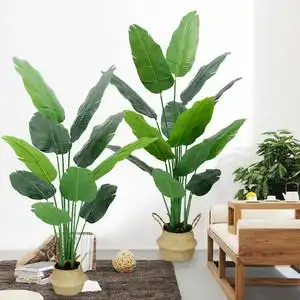 仿真绿植大型旅人蕉盆栽客厅摆件仿生植物造景落地假花绿色美人蕉