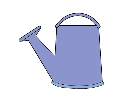 幼儿亲子浇花壶简笔画