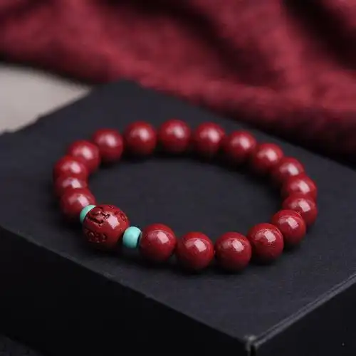 素圈本命年转运辟邪保证正品情侣朱砂手链原矿手链