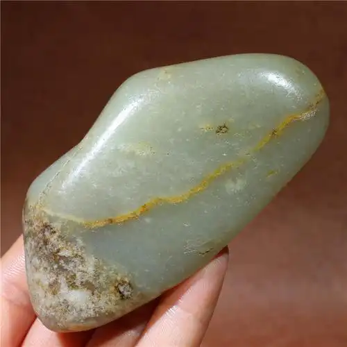 149克僵皮白玉籽料原石把件新疆和田玉独籽无修天然玉石雕工作料