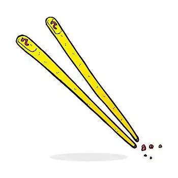 卡通,插画,筷子