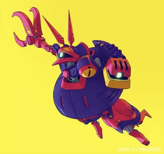 q版可爱风高达插画吉姆转晕了