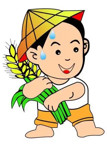 收割水稻简笔画