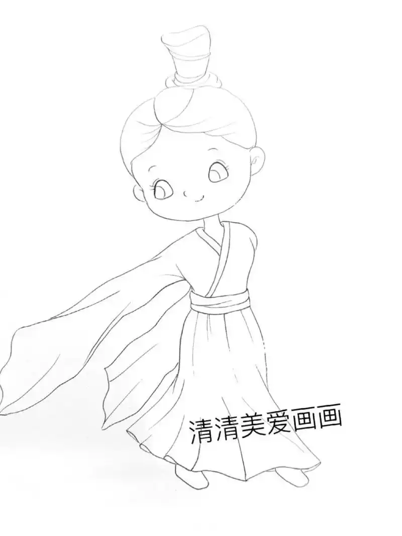 最美中国色—桃红 春晚最美舞蹈～#马克笔手绘# #画画# #国风