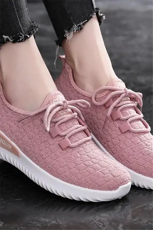 2020春夏季新款平底透气网面鞋休闲老北京布鞋飞织网眼女单鞋