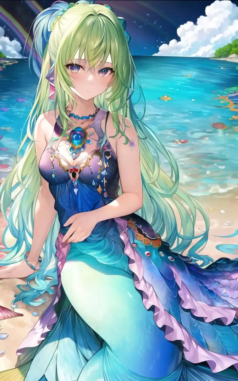 美人鱼#二次元 #二次元少女 #动漫壁纸  - 抖音