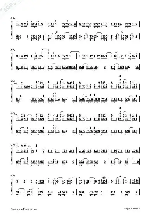 i wanted you-ina wroldsen双手简谱预览2