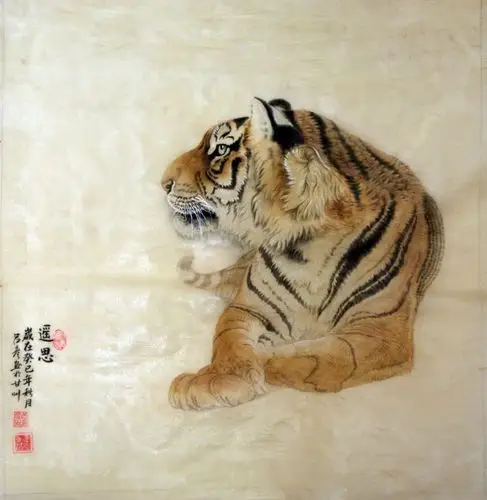 最近的工笔画--虎