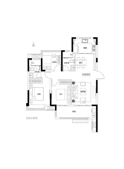合肥时代领峯g2-110㎡三室两厅两卫 ,3室2厅,110平米户型图-时代领峯