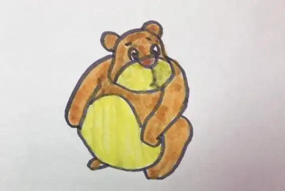 简笔画教案黑熊怎么画一组可爱的狗熊简笔画图片关于大狗熊的简笔画