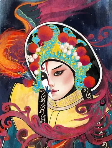 川剧_果冻hong果冻__插画师作品_涂鸦王国gracg.com