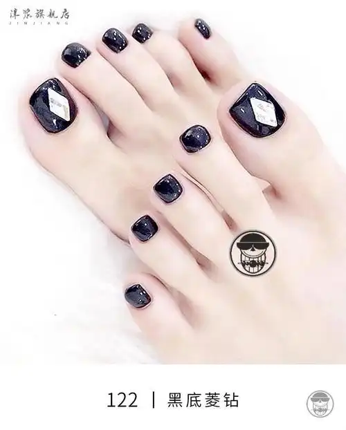 春节礼品脚指甲贴片夏天穿戴甲片可拆卸脚趾甲美甲成品贴纸106