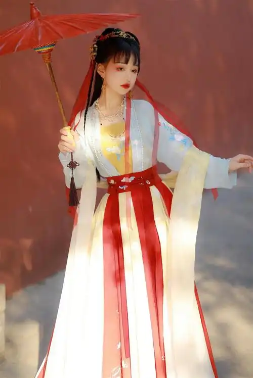 卡辑 原创汉服女正版超仙气中国风对襟齐腰襦裙宋制古风秋季日常款 上