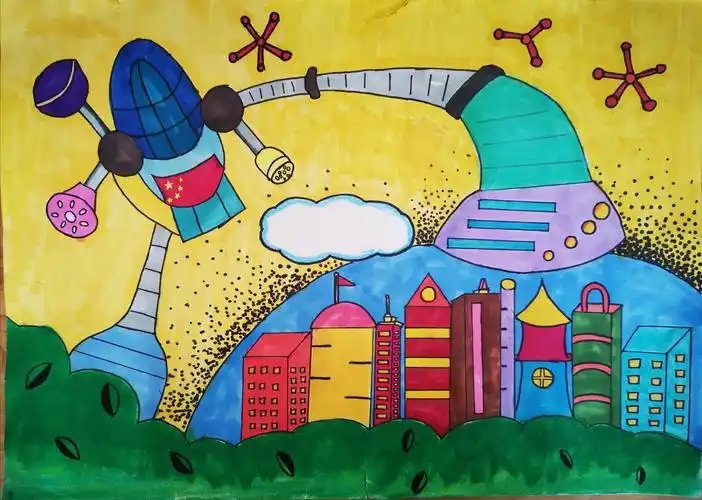 河头学校2019年北辰区青少年科技创新大赛科技画活动