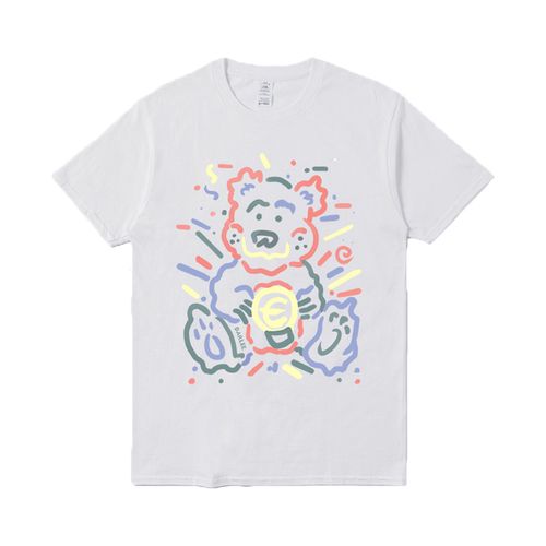 billkong潮流涂鸦可爱小熊圆领纯棉t恤百搭流行闺蜜装情侣装上衣